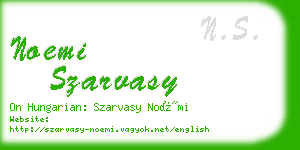 noemi szarvasy business card